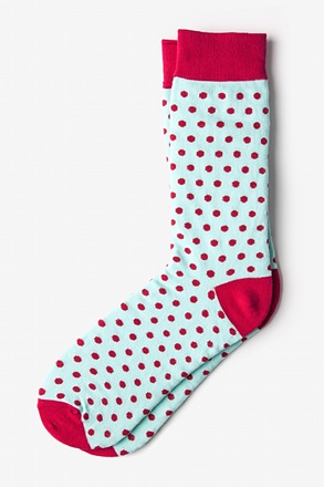 Buena Park Polka Dot Aqua Sock