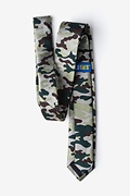 Camouflage Woodland Beige Skinny Tie Photo (1)