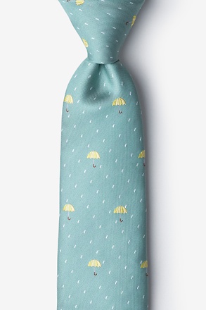 _Umbrellas Celadon Extra Long Tie_