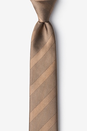 _Granham Light Brown Skinny Tie_